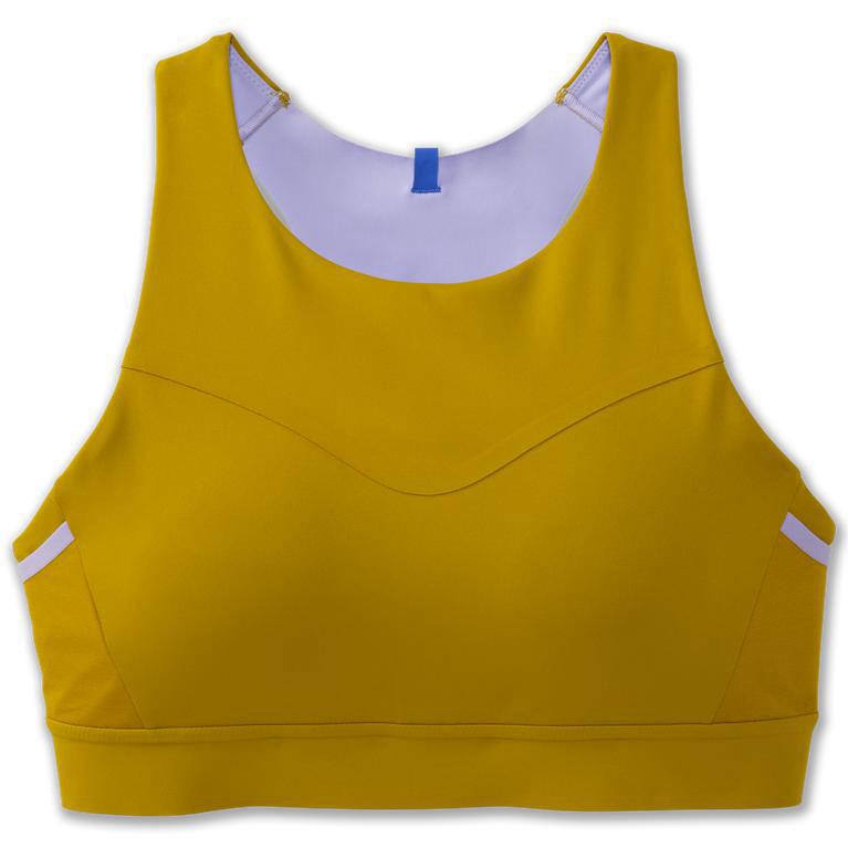 Brooks Drive 3 Pocket Womens Running Bra Ireland Golden Hour/Violet Dash/White/Blue (GLBU-75968)